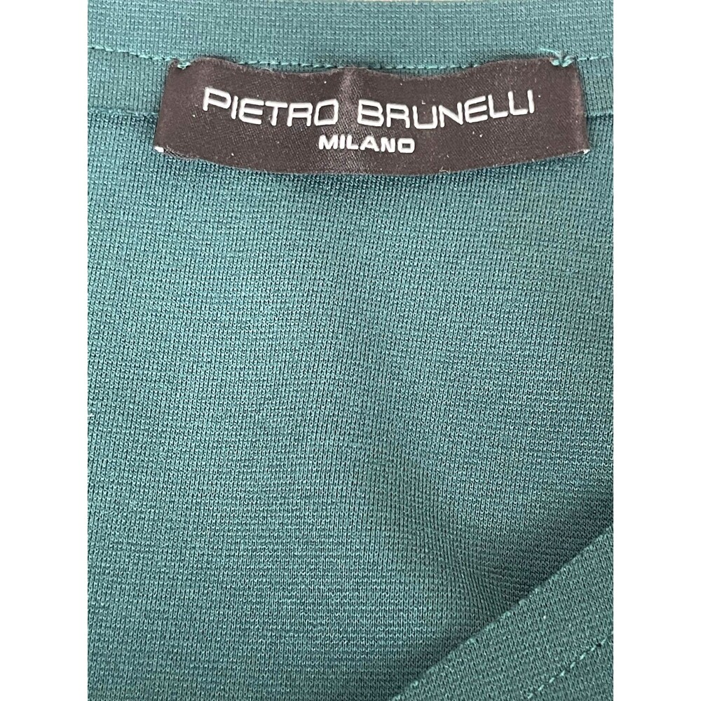 Pietro Brunelli Salisburgo Maternity Dress S Pinewood Green Rosette Sleeve Italy - Picture 12 of 16